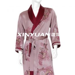 XY7361 高档喷金真丝男袍